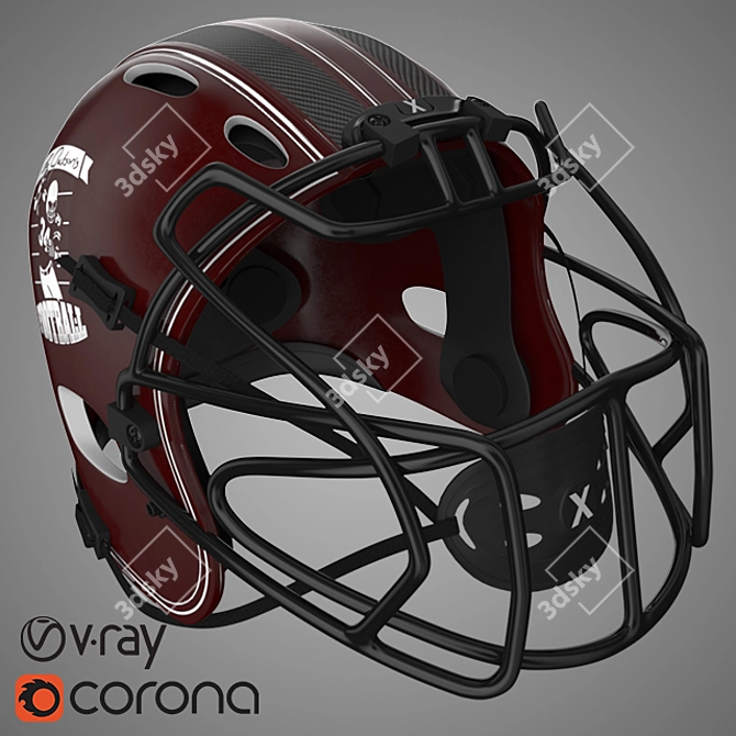 Xenith Football Helmet: Ultimate Head Protection 3D model image 1