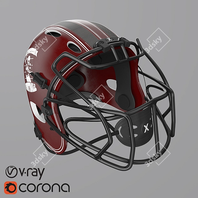 Xenith Football Helmet: Ultimate Head Protection 3D model image 6