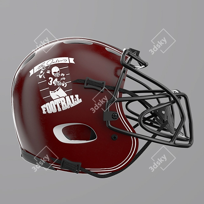 Xenith Football Helmet: Ultimate Head Protection 3D model image 9