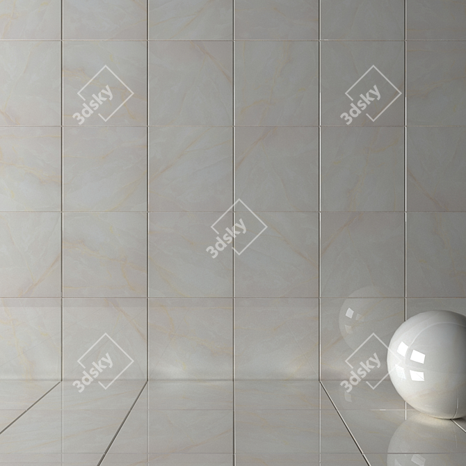 Kristal Bone Wall Tiles - Set of 2 3D model image 2