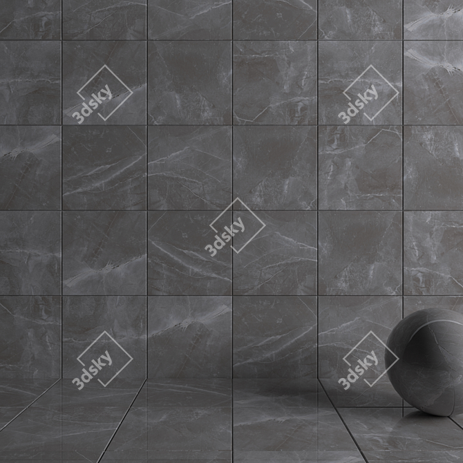 Elegant Lima Fume Wall Tiles 3D model image 3