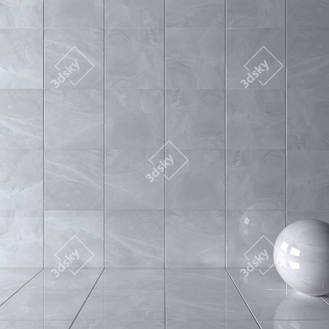 Lima Gray Wall Tiles - Set of 2 3D model image 2