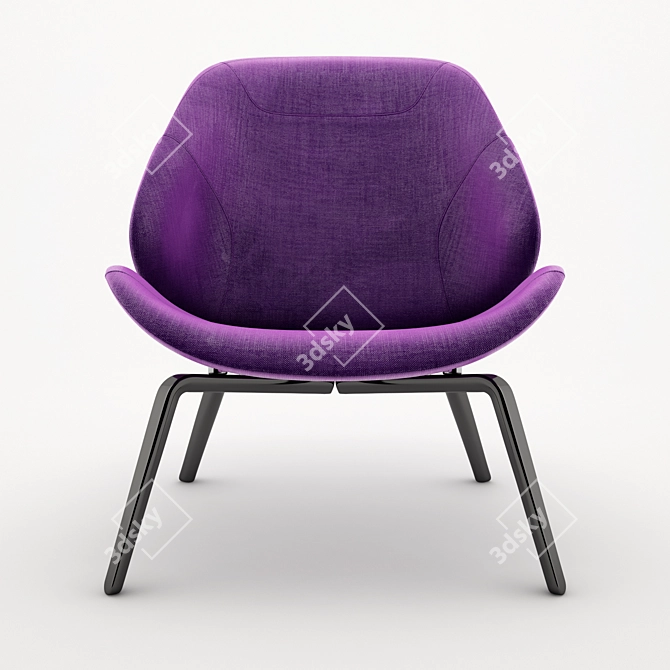 Contemporary Comfort in Armchair Eden 3D model image 3