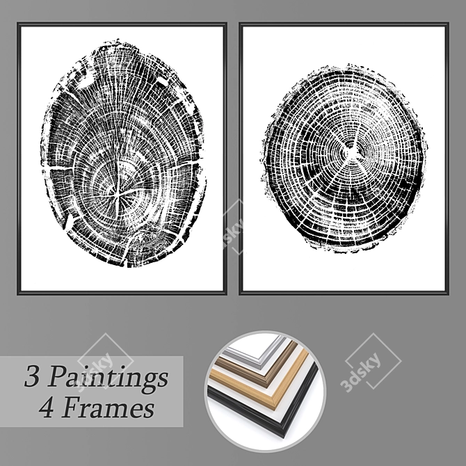 Artful Canvas Collection 3D model image 1