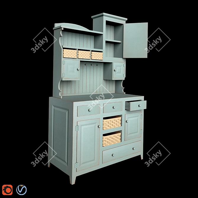 Cozy Cubby Hutch 3D model image 1