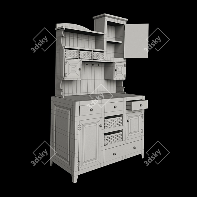 Cozy Cubby Hutch 3D model image 3