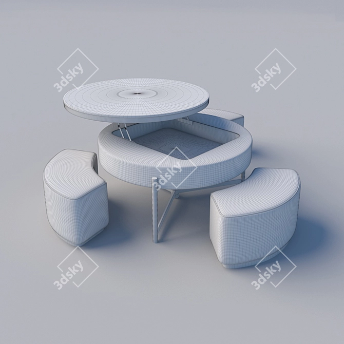 Elegant Chaji Coffee Table 3D model image 11