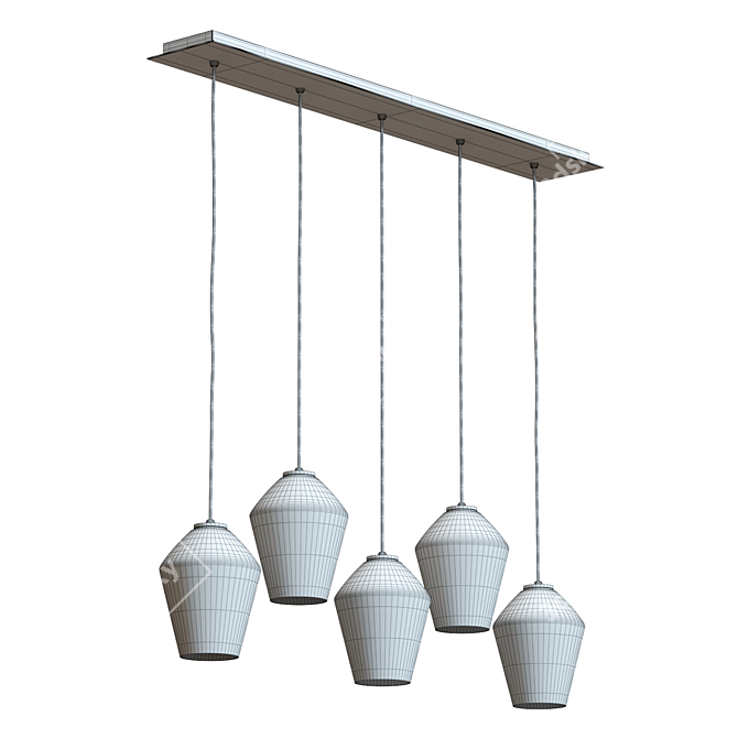 Crate & Barrel Arren Pendant: Linear & Angled 3D model image 2