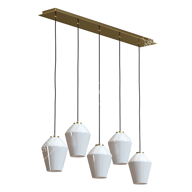 Crate & Barrel Arren Pendant: Linear & Angled 3D model image 4