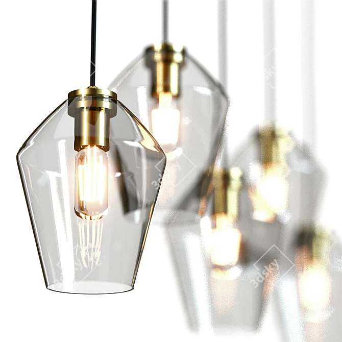 Crate & Barrel Arren Pendant: Linear & Angled 3D model image 5