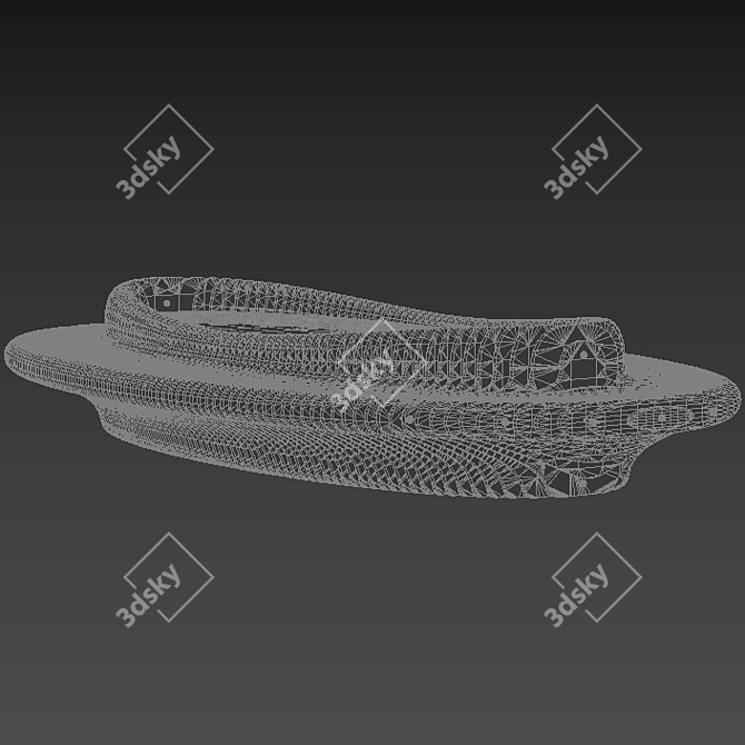 Modern Parametric Bench with Refined Floral Display 3D model image 9