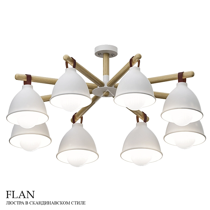 Scandinavian Style Pendant Light 3D model image 1