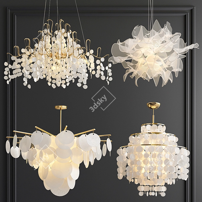 Exclusive Chandelier Collection: Campobasso, Fandango, Nimbus, Capiz 3D model image 6