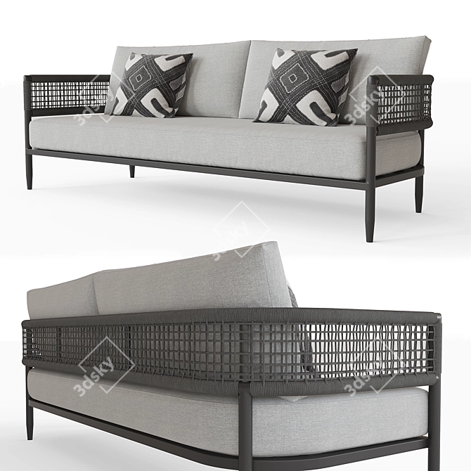 Elegant Verona Sofa: Restoration Hardware 3D model image 1