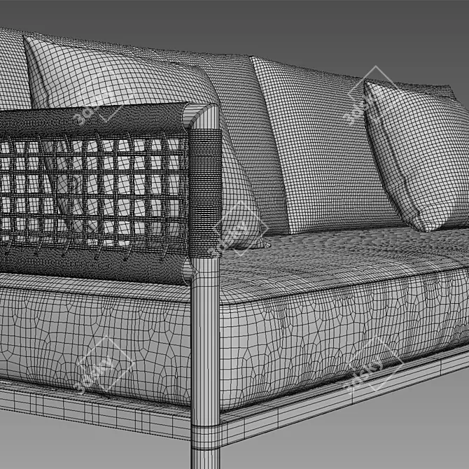 Elegant Verona Sofa: Restoration Hardware 3D model image 2