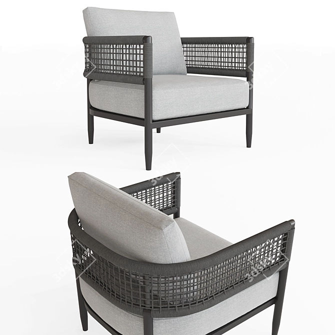 Elegant Verona Lounge Chair 3D model image 1