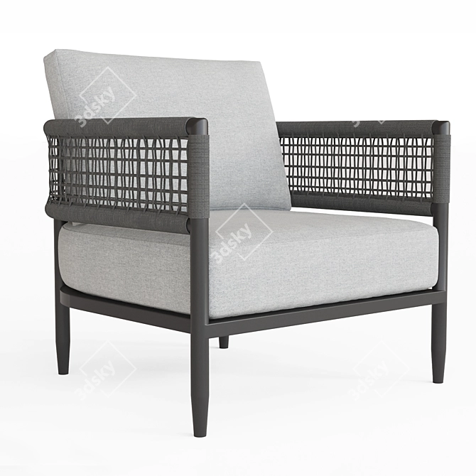 Elegant Verona Lounge Chair 3D model image 3