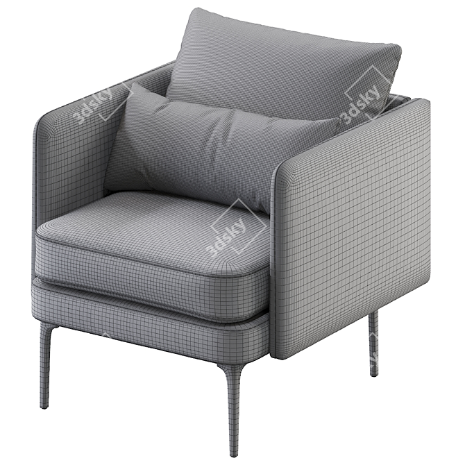 Auburn Comfort Chair: Stylish & Ergonomic 3D model image 5