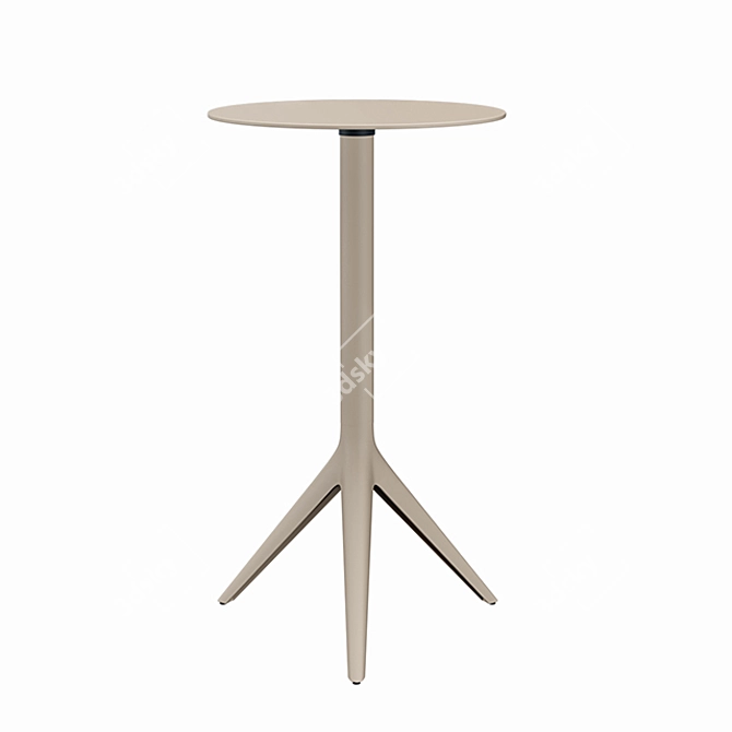Modern Vondom Mari-Sol Table & Africa Bar Stool 3D model image 2
