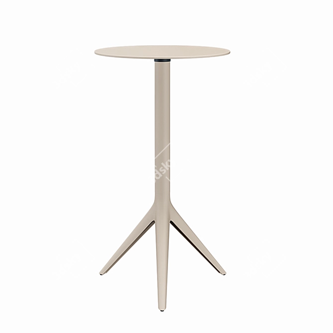 Modern Vondom Mari-Sol Table & Africa Bar Stool 3D model image 4