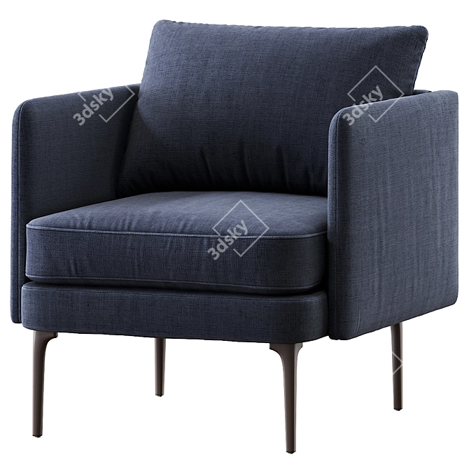 Stylish Auburn Chair - Elegant Comfort 3D model image 1