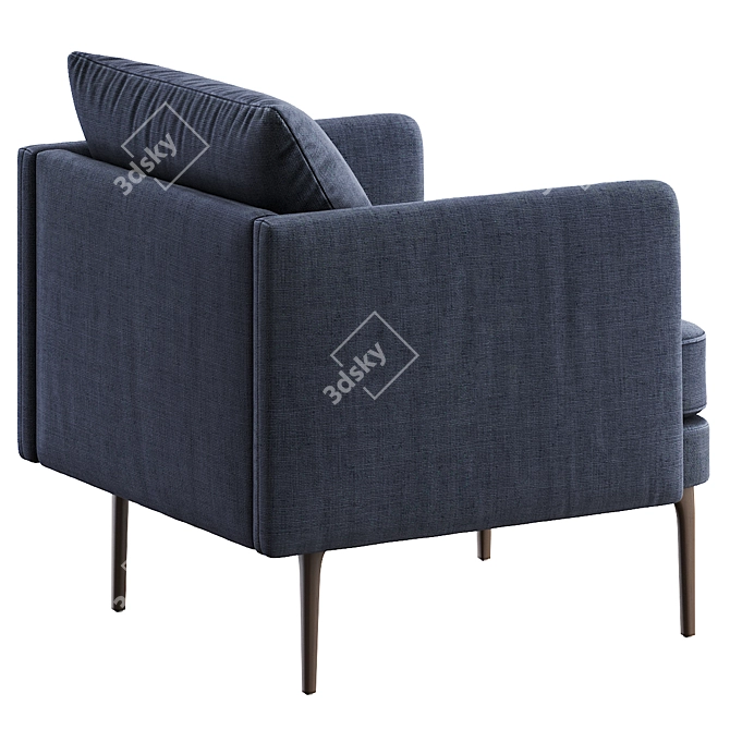 Stylish Auburn Chair - Elegant Comfort 3D model image 2