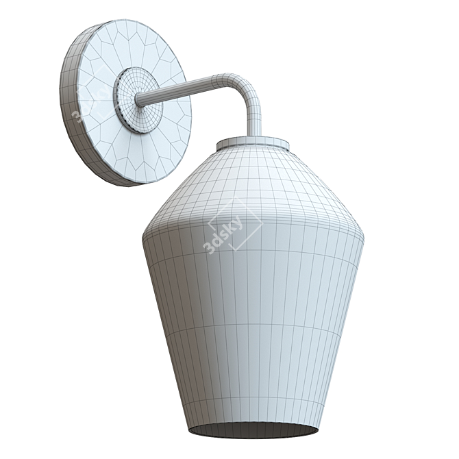 Modern Angled Wall Sconce - Crate & Barrel 3D model image 2