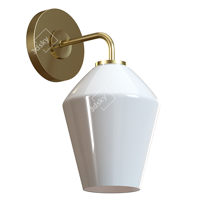 Modern Angled Wall Sconce - Crate & Barrel 3D model image 4