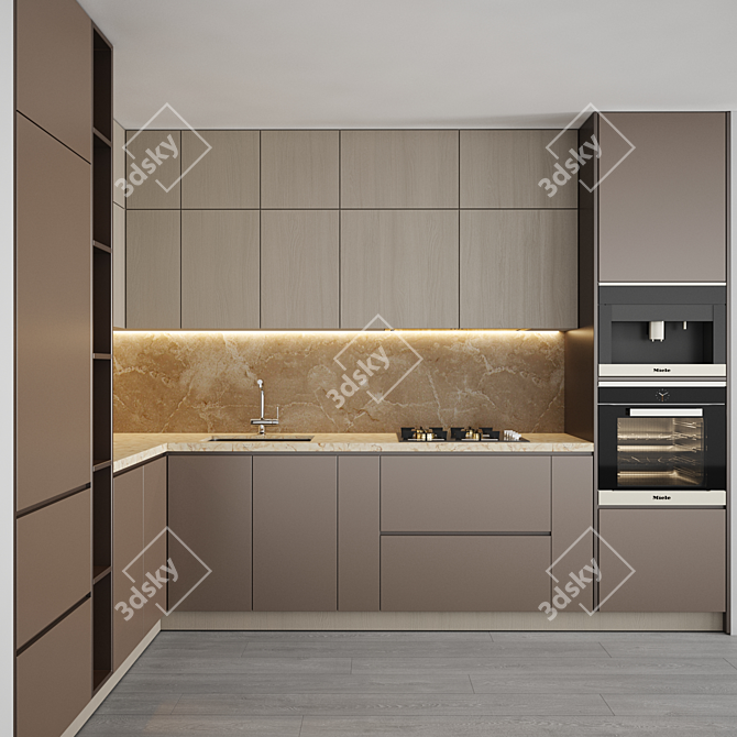 Modern Kitchen Set 023 3D model image 4