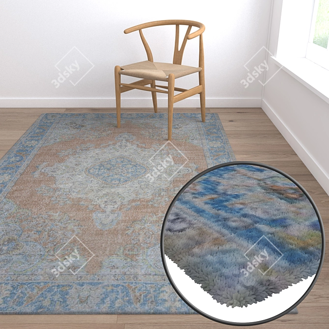 Premium Carpet Set: High-Quality Textures - 3 Variants 3D model image 5