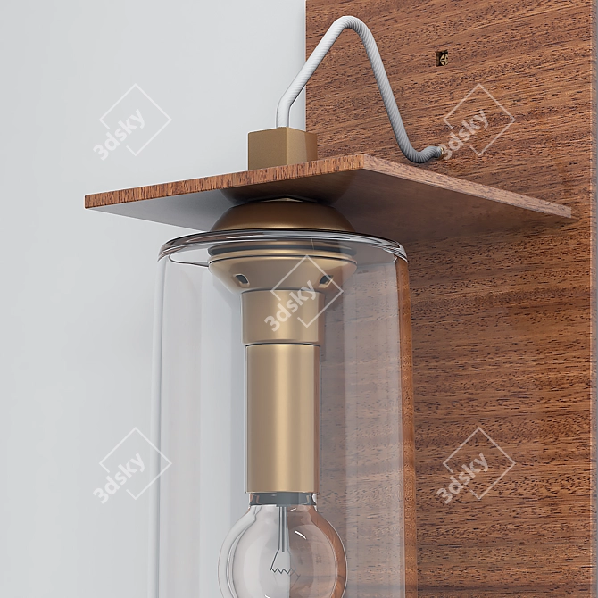 Modern Wall Light Fixture 3D model image 2