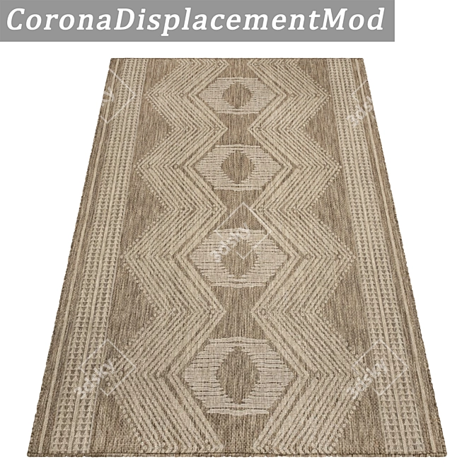 Versatile 3-Piece Carpet Set 3D model image 4