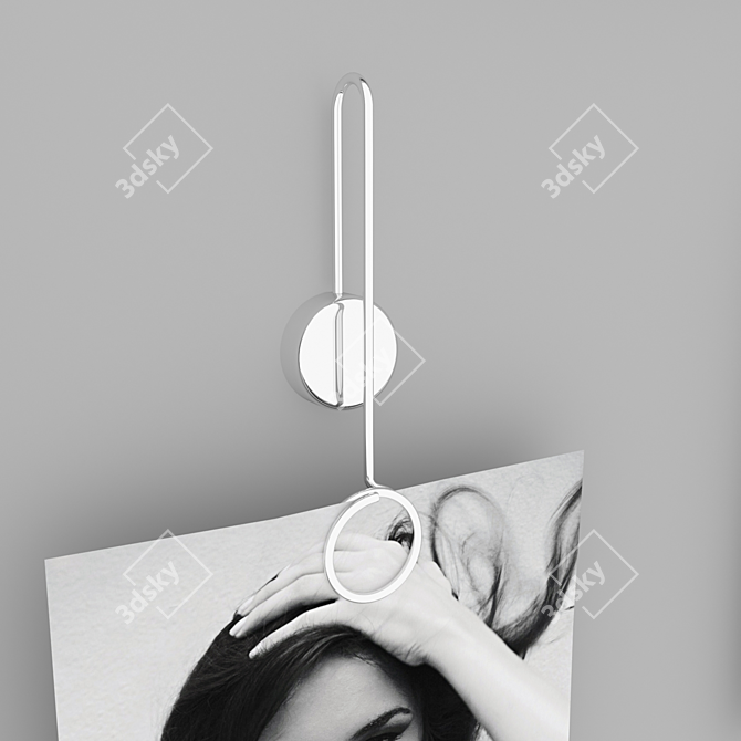 Sleek Chrome Photo Holders 3D model image 2