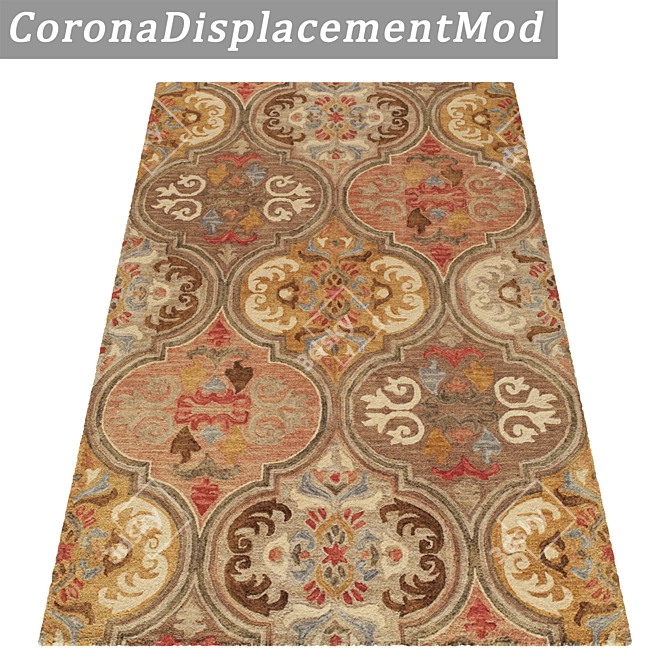 Luxury 3-Piece Carpet Set 3D model image 4