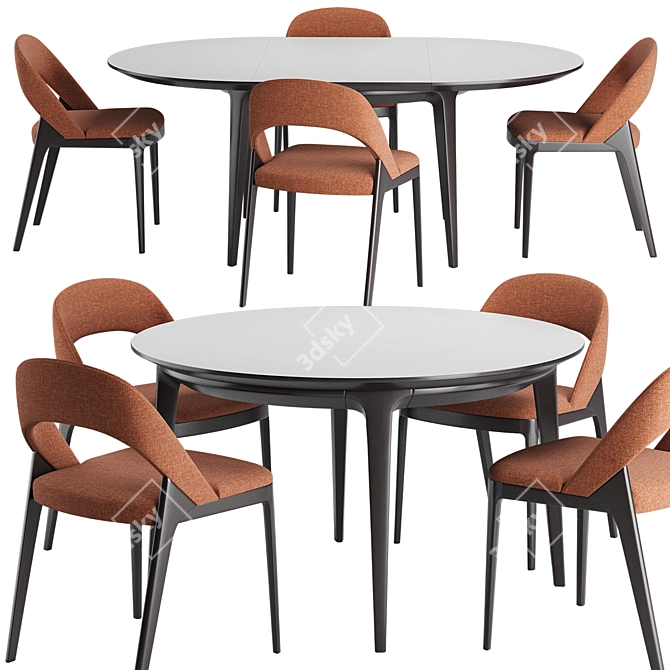 Convertible Clamp Table and Chair 3D model image 1