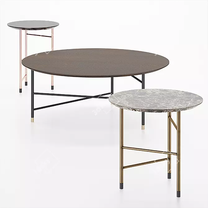 Elegant Kyoto Center Table 3D model image 1