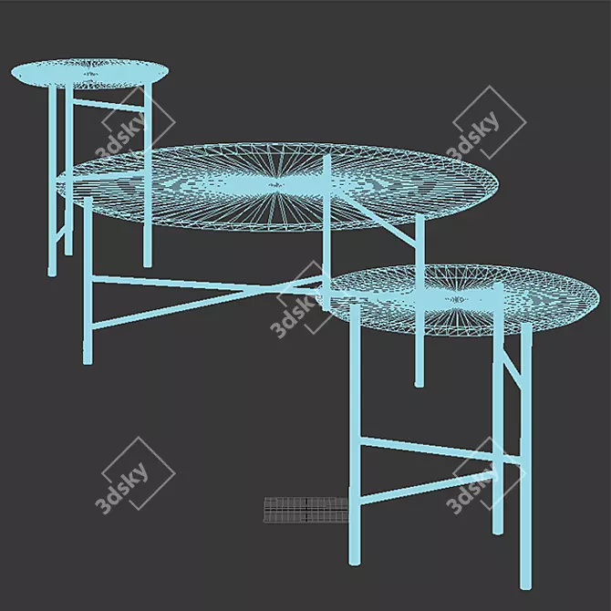 Elegant Kyoto Center Table 3D model image 2