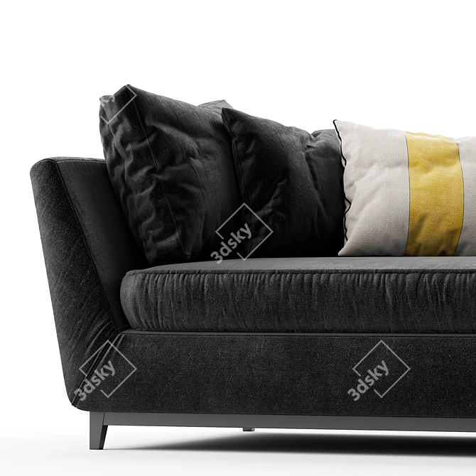 Modern Nino Chaise Lounge 3D model image 2