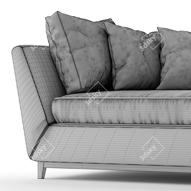 Modern Nino Chaise Lounge 3D model image 4