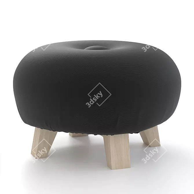 Piccolo Party Pouf: Stylish and Compact Office Seating 3D model image 1