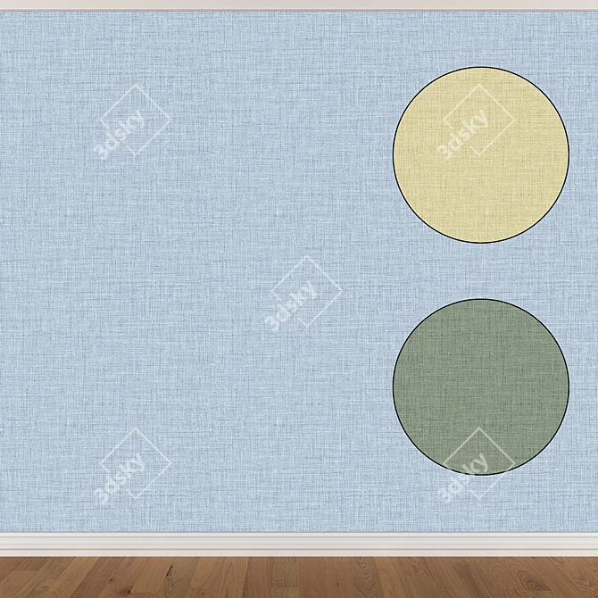 Seamless Wallpaper Set 494 (3 Colours) 3D model image 1
