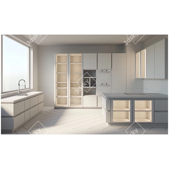 Sleek Modern Kitchen: Maria Intuit 3D model image 2