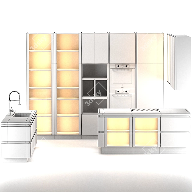 Sleek Modern Kitchen: Maria Intuit 3D model image 4