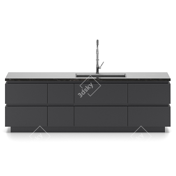 Sleek Modern Kitchen: Maria Intuit 3D model image 7