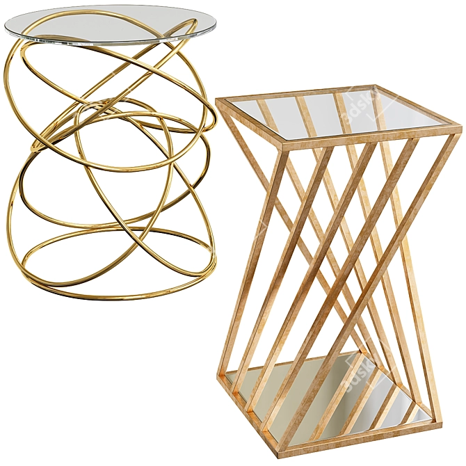 Elegant Circles Table: Stylish and Contemporary 3D model image 1