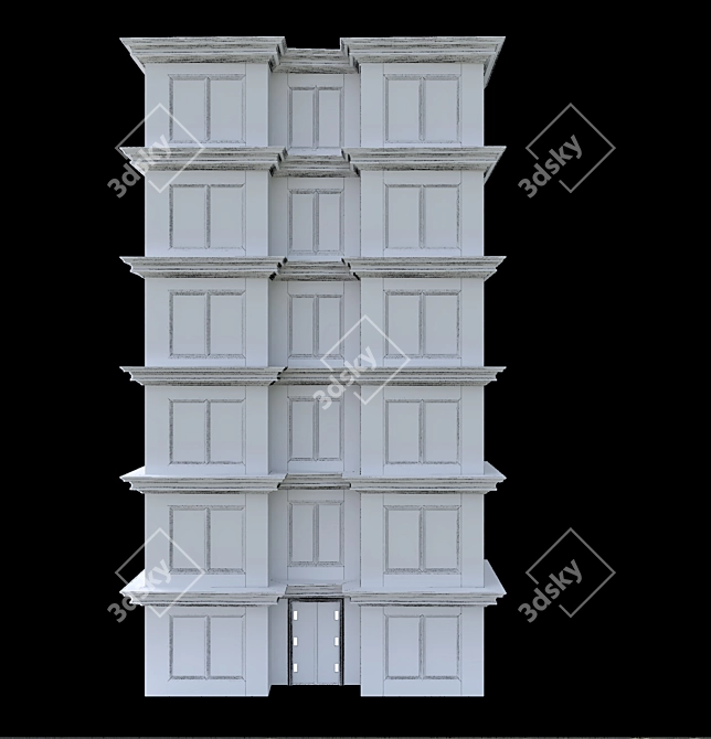 Modern Building Facades: Polys-5.421, Verts-6.198 3D model image 3