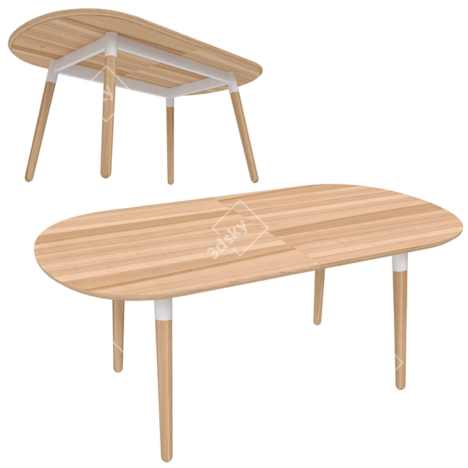 Versatile Edelweiss Extendable Table 3D model image 1