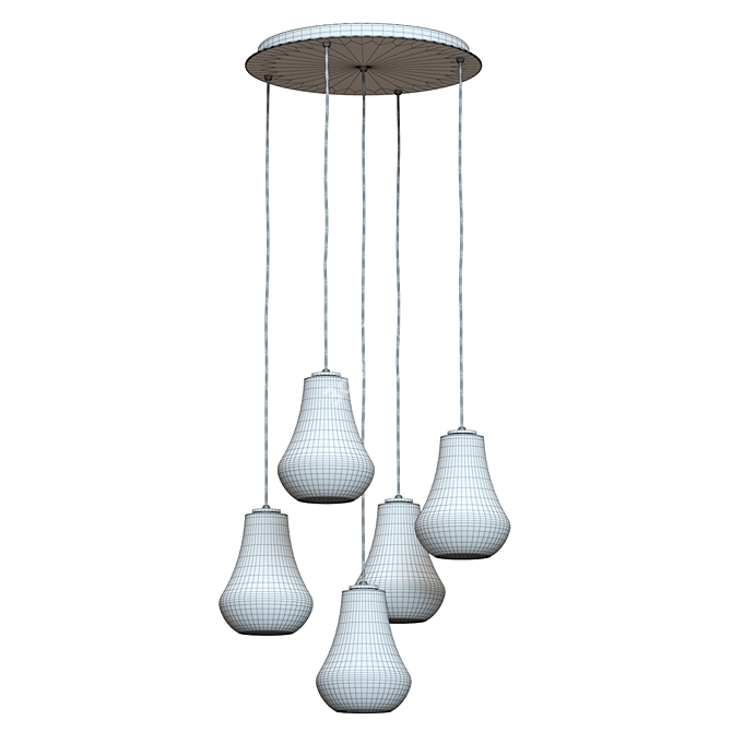 Sleek Teardrop Pendant: Crate & Barrel Arren 3D model image 2