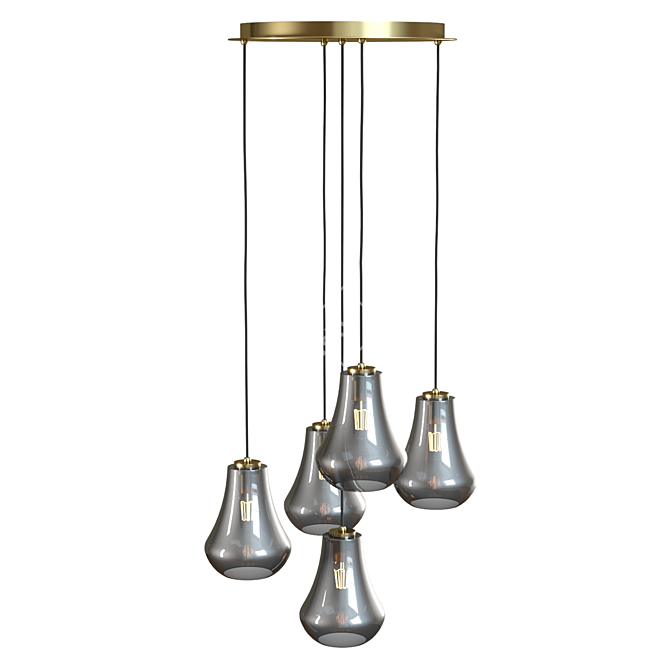 Sleek Teardrop Pendant: Crate & Barrel Arren 3D model image 3