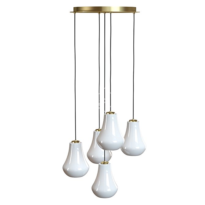 Sleek Teardrop Pendant: Crate & Barrel Arren 3D model image 4